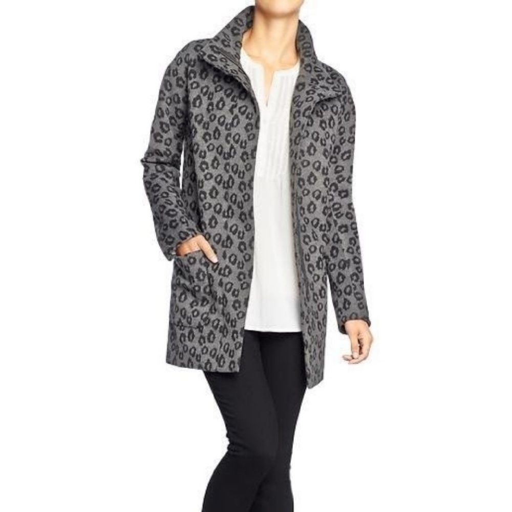Old Navy Leopard Print Blanket Coat